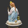 Купить [Авторская подпись художника и скульптора] Статуэтка "Малахитовая шкатулка" ("Танюшка и тятино подаренье"), скульптор Ольга Михайловна Богданова, художник Маргарита Михайловна Шепелева, фарфор, роспись, золочение, люстр, Дулевский фарфоровый завод (Дулёво), СССР, 1953 г.