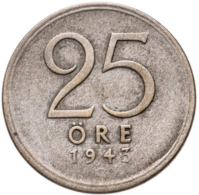 купить Швеция 25 эре (ore) 1943