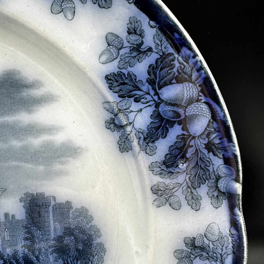 купить Тарелка декоративная "Старинный замок", фаянс, деколь, Copeland Spode, Великобритания, 1890-1920 гг.