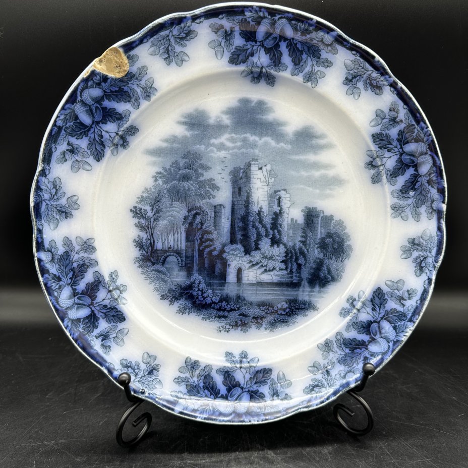 Купить Тарелка декоративная "Старинный замок", фаянс, деколь, Copeland Spode, Великобритания, 1890-1920 гг.