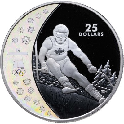 купить Канада 25 долларов 2007 "XXI зимние Олимпийские Игры, Ванкувер 2010 - Горные лыжи"