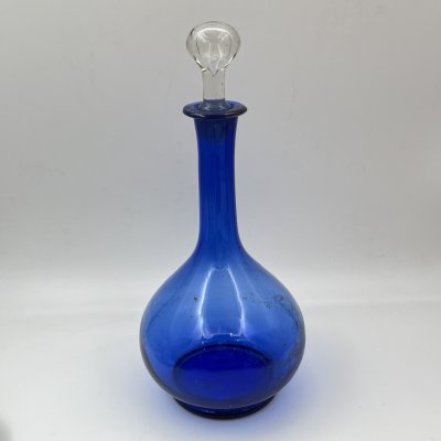 купить Штоф (графин) синего оттенка, цветное стекло, выдувание, Россия, 1900-1930 гг.