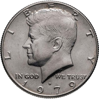 купить США 50 центов (1/2 доллара, half dollar) 1979 D Kennedy Half Dollar (Кеннеди) знак монетного двора "D" - Денвер