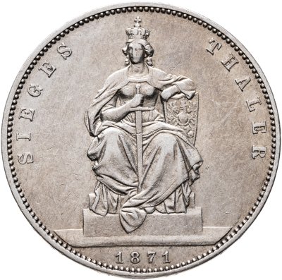 купить Германия, Пруссия 1 талер 1871 "Победа во Франко-Прусской войне"