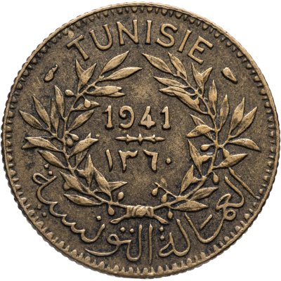 купить Французский Тунис 1 франк (franc) 1941