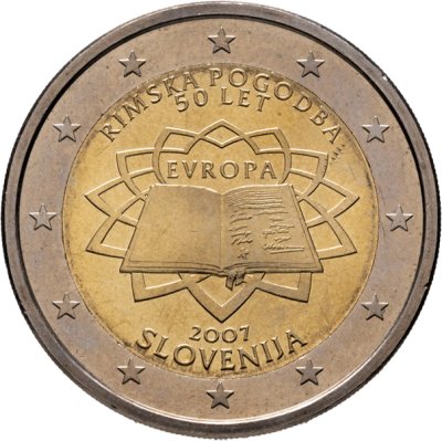купить Словения 2 евро (euro) 2007 "50-летие Римскому договору"