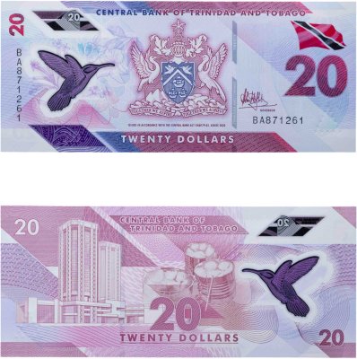 купить Тринидад и Тобаго 20 долларов 2020 (2021) Пластик