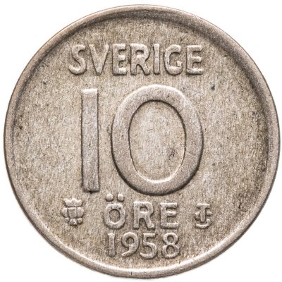 купить Швеция 10 эре (ore) 1958