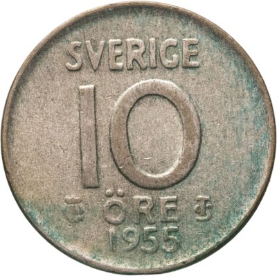 купить Швеция 10 эре (ore) 1955