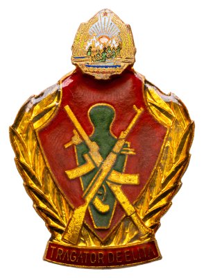 купить Нагрудный знак "Элитный стрелок", латунь, эмаль, заколка. Социалистическая Румыния, 1960-1970 гг.