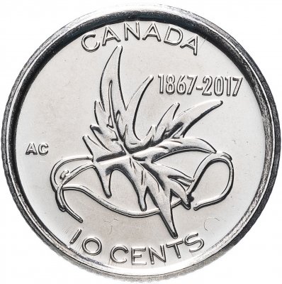 купить Канада 10 центов 2017 "150 лет Конфедерации"