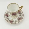 Купить Пара кофейная с декором из роз, фарфор, деколь, золочение, Западная Европа, 1970-1990 гг.