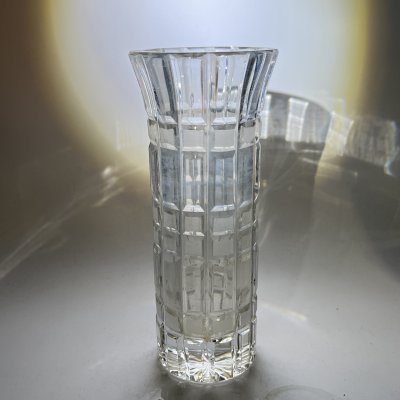 купить Ваза для цветов "Бисер" с резным геометрическим декором, хрусталь, алмазная грань, Гусевской хрустальный завод (Гусь-Хрустальный), СССР, 1970-1990 гг.