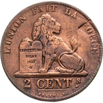 купить Бельгия 2 сантима 1864