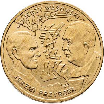 купить Польша 2 злотых 2011 "История польской музыки - Джереми Пжибора, Ежи Васовски"