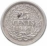 Купить Нидерланды 25 центов (cents) 1941