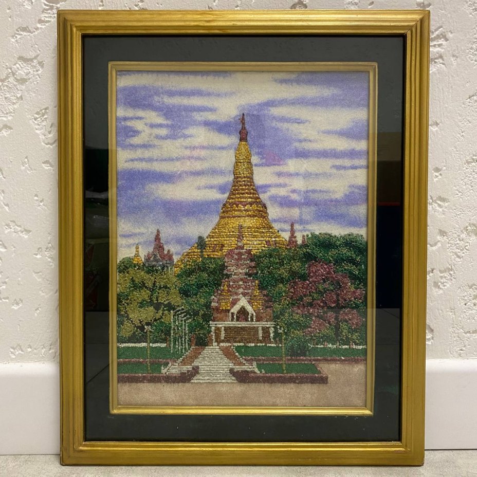 Картина "Пейзаж", поделочный камень, Таиланд, 2000-2010 гг. стоимостью ...