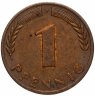 Купить Германия (ФРГ) 1 пфенниг (pfennig) 1950-1996, случайная дата и монетный двор