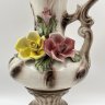 Купить Кувшин с лепным цветочным декором, фаянс, роспись, Capodimonte (Каподимонте), Италия, 1960-1990 гг.