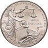Купить США 50 центов (1/2 доллара, half dollar) 2015 "225 лет Службе маршалов США", знак монетного двора: "D" - Денвер