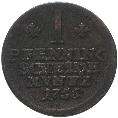 купить Германия, Брауншвейг-Люнебург 1 пфенниг 1755