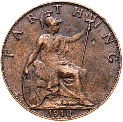 купить Великобритания 1 фартинг (farthing) 1910