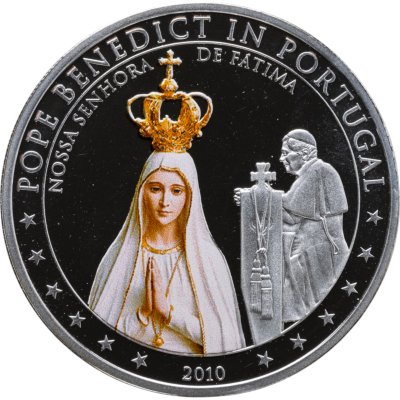 купить Палау 1 доллар 2010 Папа Бенедикт в Португалии - Богоматерь Фатимская