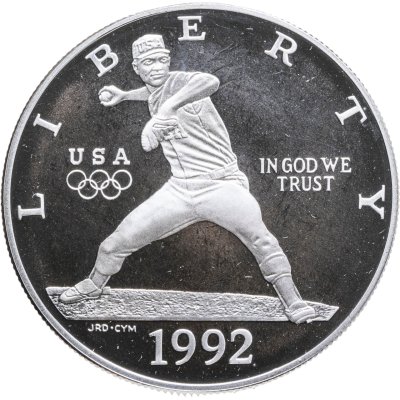 купить США 1 доллар 1992 "XXV летние Олимпийские Игры, Барселона 1992 "Бейсбол"" в капсуле