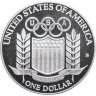 Купить США 1 доллар 1992 "XXV летние Олимпийские Игры, Барселона 1992 "Бейсбол"" в капсуле