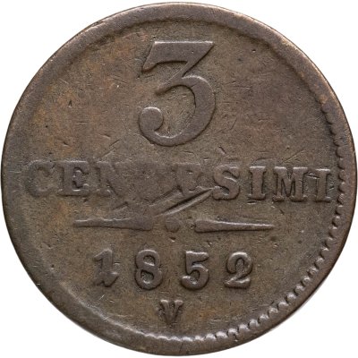 купить Ломбардия-Венеция 3 чентезимо 1852 V