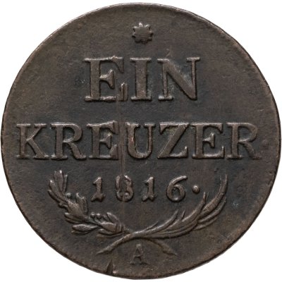 купить Австрия 1 крейцер (kreuzer) 1816, знак монетного двора "A" - Вена