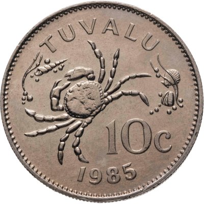 купить Тувалу 10 центов (cents) 1985