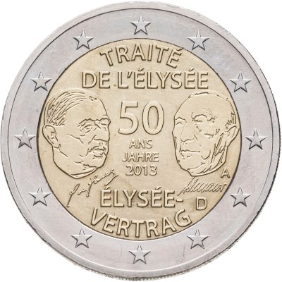 купить Германия 2 евро 2013 A "50 лет Елисейскому договору о франко-германской дружбе"