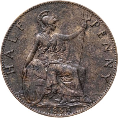 купить Великобритания 1/2 пенни (penny) 1898