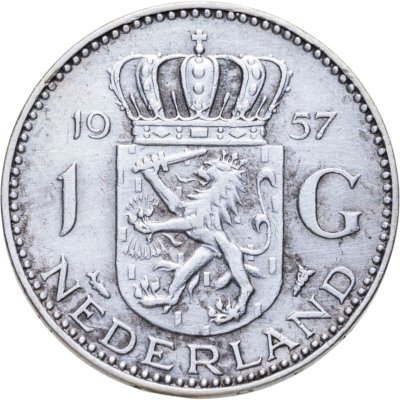 купить Нидерланды 1 гульден (gulden) 1957