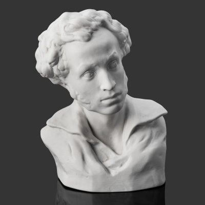 купить Бюст "А.С. Пушкин", автор модели А.Д. Корсиков, фарфор, бисквит, Ленинградский фарфоровый завод (ЛФЗ), СССР, 1960-1970 гг.
