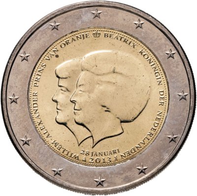 купить Нидерланды 2 евро (euro) 2013 "Коронация Короля Виллема-Александра"