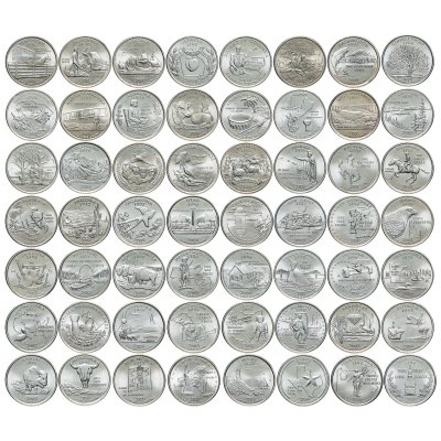 купить США 1/4 доллара (25 центов, квотер) из серии "Штаты" случайный лот