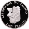 Купить Конго 1000 франков 2005 "Микеланджело"