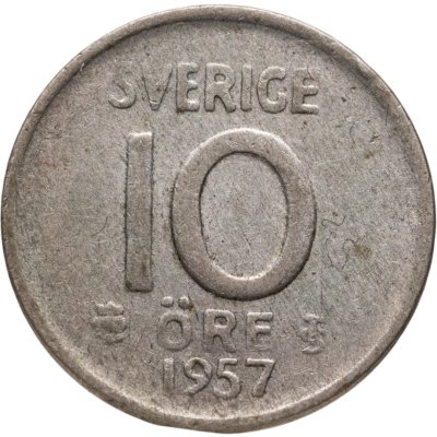 купить Швеция 10 эре (ore) 1957