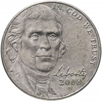 купить США 5 центов (cents) 2006-2021, случайная дата и монетный двор