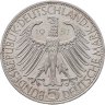 Купить Германия 5 марок 1957 "100 лет со дня смерти Йозефа фон Эйхендорфа"