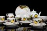 Купить Чайный сервиз "Желтый тюльпан" на 5 персон (21 предмет), автор росписи Т.Н. Безпалова-Михалева, автор формы "Весенняя" С.Е. Яковлева, фарфор, роспись, золочение, Ленинградский фарфоровый завод (ЛФЗ), СССР, 1986-1991 гг.