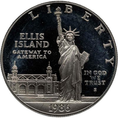 купить США 1 доллар (dollar) 1986 "100 лет Статуе Свободы", знак монетного двора "S" - Сан-Франциско