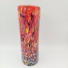 Купить Ваза для цветов, яркого красного цвета, Murart, ручная работа, стекло, spatter, Италия, 2000-2015 гг.