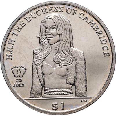 купить Британские Виргинские острова 1 доллар (dollar) 2013 "Рождение Принца Джорджа - Герцогиня Кембриджская"