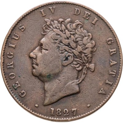 купить Великобритания 1/2 пенни (penny) 1827