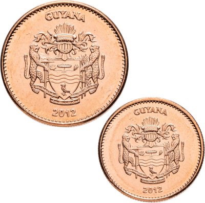 купить Гайана полный годовой набор монет для обращения 2012 (2 штуки)