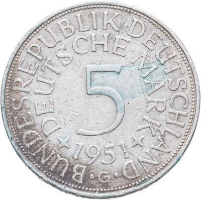 купить Германия 5 марок 1951, Монетный двор - G