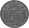 Купить Бельгия 5 франков (francs) 1941  Надпись на голландском - 'DER BELGEN'